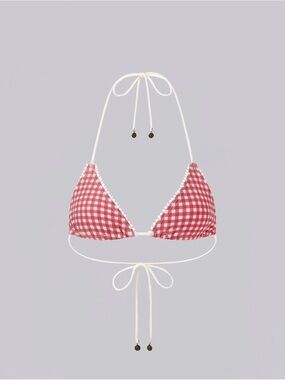Jaded London Freda Gingham Triangle Bikini Top